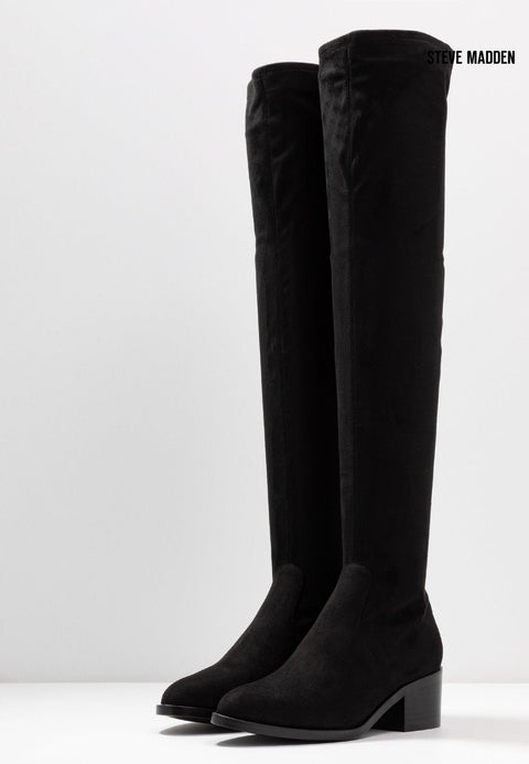 Steve Madden Women's Black Georgette Knee Boots |Steve Madden in Lebanon