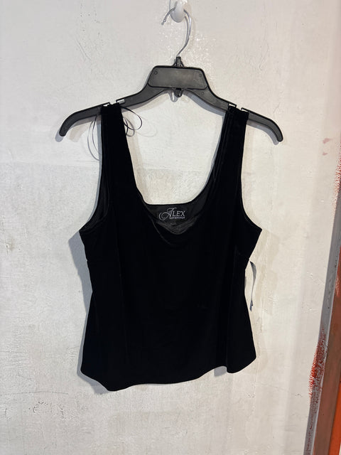 Alex Evenings Women's Black Velvet Sleeveless Blouse |  Alex Evenings  in Lebanon