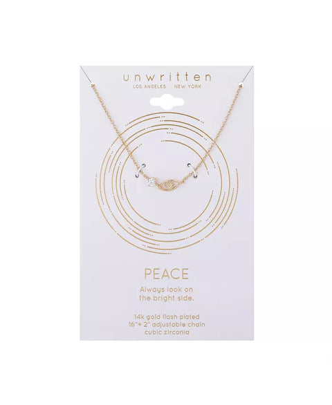 Unwritten Women's Gold Flash-Plated Cubic Zirconia Evil Eye Pendant Necklace |Unwritten In Lebanon