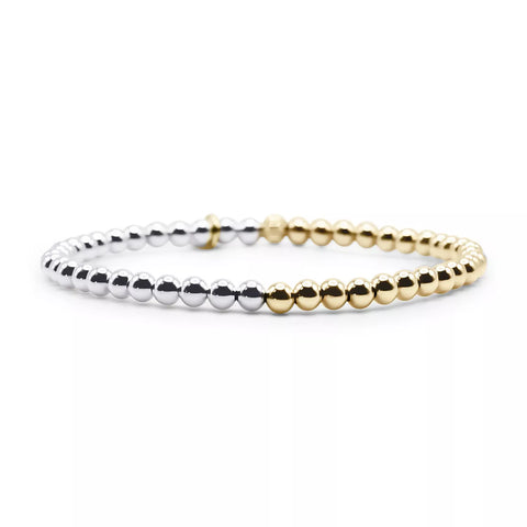 Bowood Lane Women's Silver Non-Tarnishing Gold Ball & Sterling Bracelet| Bowood Lane In Lebanon