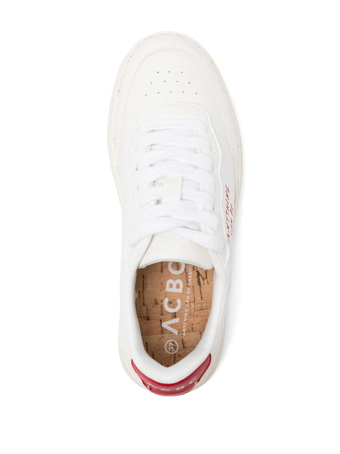 ACBC Women's White Evergreen Logo Printed Sneakers |ACBC In Lebanon
