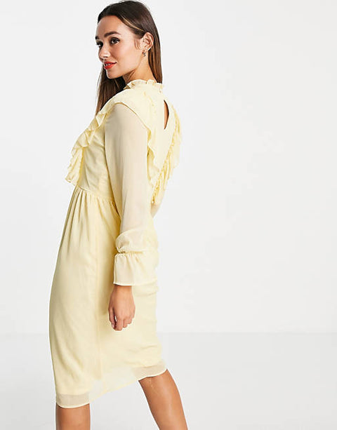 Asos Design Women' Yellow Dress AMF1452 shr