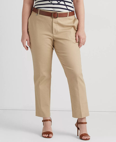 Lauren Ralph Lauren Women's Tan Plus Size Career Pants | Lauren Ralph Lauren In Lebanon