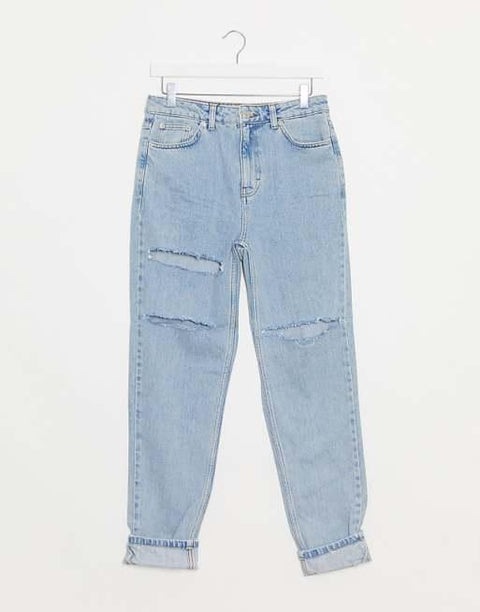 Topshop Women's Blue Jeans ANF2328