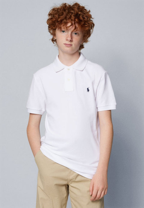 Polo Ralph Lauren Boy's White Custom Fit Polo T-Shirt   |Polo Ralph Lauren in Lebanon
