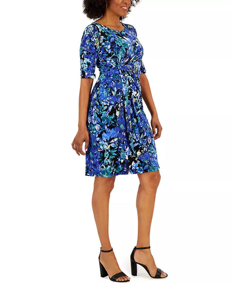 Connected Women's Printed Faux-Wrap Sheath Dress |Connected In Lebanon