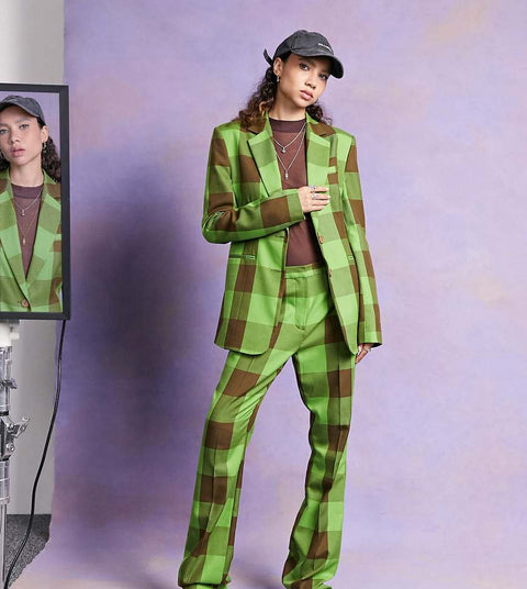 Collusion Women's Multicolor Blazer ANF3348