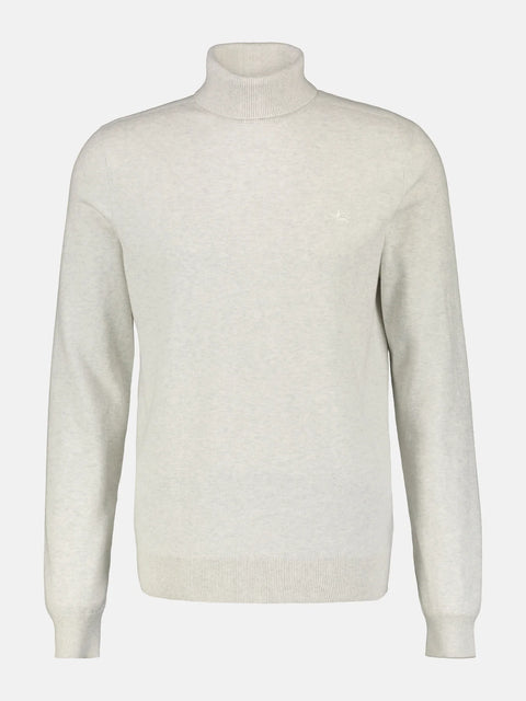 Lerros Men's Light Grey Turtleneck Cotton Blouse | Lerros In Lebanon