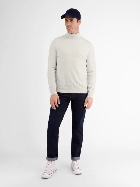 Lerros Men's Light Grey Turtleneck Cotton Blouse | Lerros In Lebanon