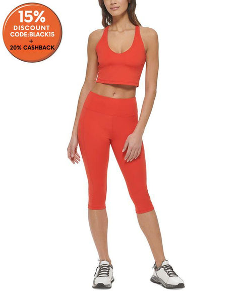 DKNY Women's Coral Balance High Waist Capri Leggings | DKNY In Lebanon