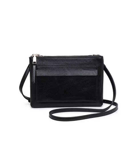 Urban Expressions Women's Black  Morris Lizard Crossbody Bag | Urban Expressions In Lebanon