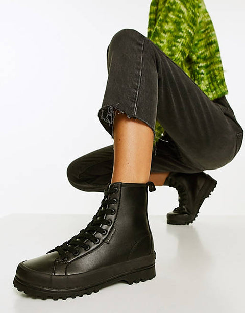 Superga  Women's Black  Boot 101323746  AMS95 shoes10