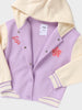 Sinsay Girl's White & Purple Hooded Bomber Jacket | Sinsay In Lebanon