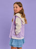 Sinsay Girl's White & Purple Hooded Bomber Jacket | Sinsay In Lebanon