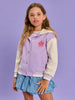 Sinsay Girl's White & Purple Hooded Bomber Jacket | Sinsay In Lebanon