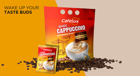 Cafelux Grande Cappuccino Whith Extra Choco Granules 20Packs*25gr