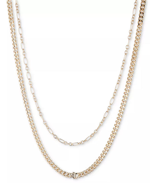 Lauren Ralph Lauren Women's Gold-Tone Mixed Link & Logo Curb Necklace | Lauren Ralph Lauren in Lebanon
