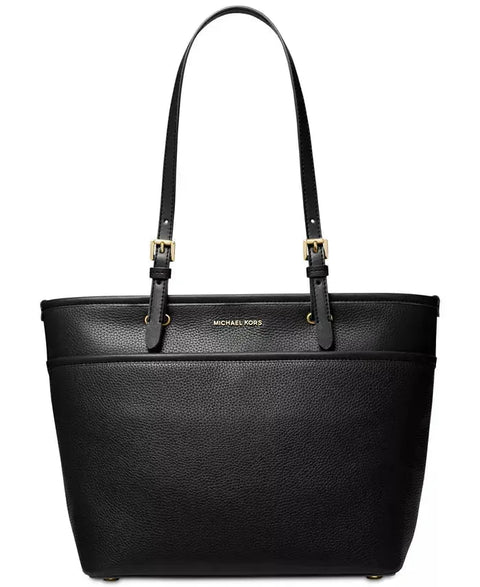 Michael Kors Women's Black Leather Top Zip Pocket Tote Bag |Michael Kors In Lebanon