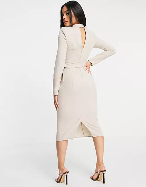 Asos Design Women's Ecru Dress ANF1850