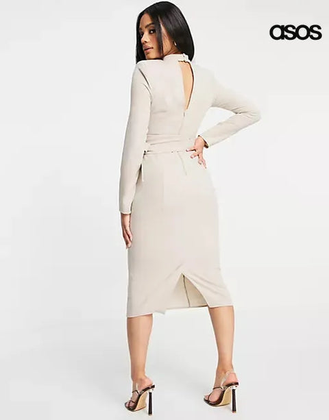 Asos Design Women's Ecru Dress ANF1850