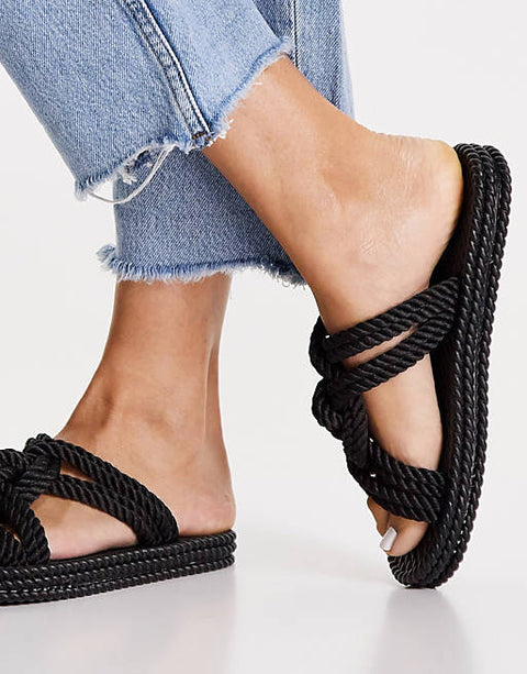 ASOS Design Women's Black Slipper ANS196(shoes 58)shr