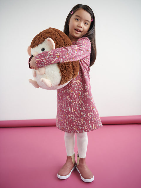 Sinsay Girl's Purple Floral Long Sleeve Ruffle Dress |Sinsay In Lebanon
