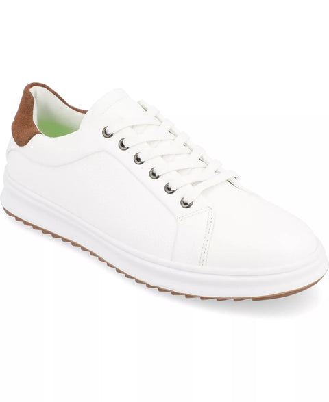 Vance Co Men's White & Camel Robby Casual Sneakers | Vance Co In Lebanon