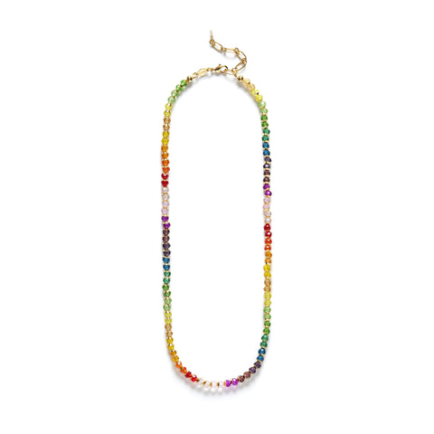 Anni Lu Women's Gold Tone Multicolor Tennis Kinda Necklace |Anni Lu In Lebanon