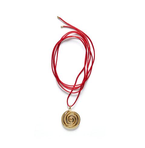 Anni Lu Women's Red Spiral On A String Necklace | Anni Lu In Lebanon