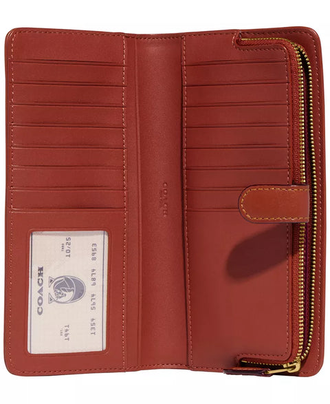 Coach Women's Signature Monogram Coated Canvas Skinny Wallet| Coach In Lebanon