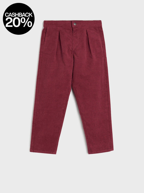 Maroon pants on a white background