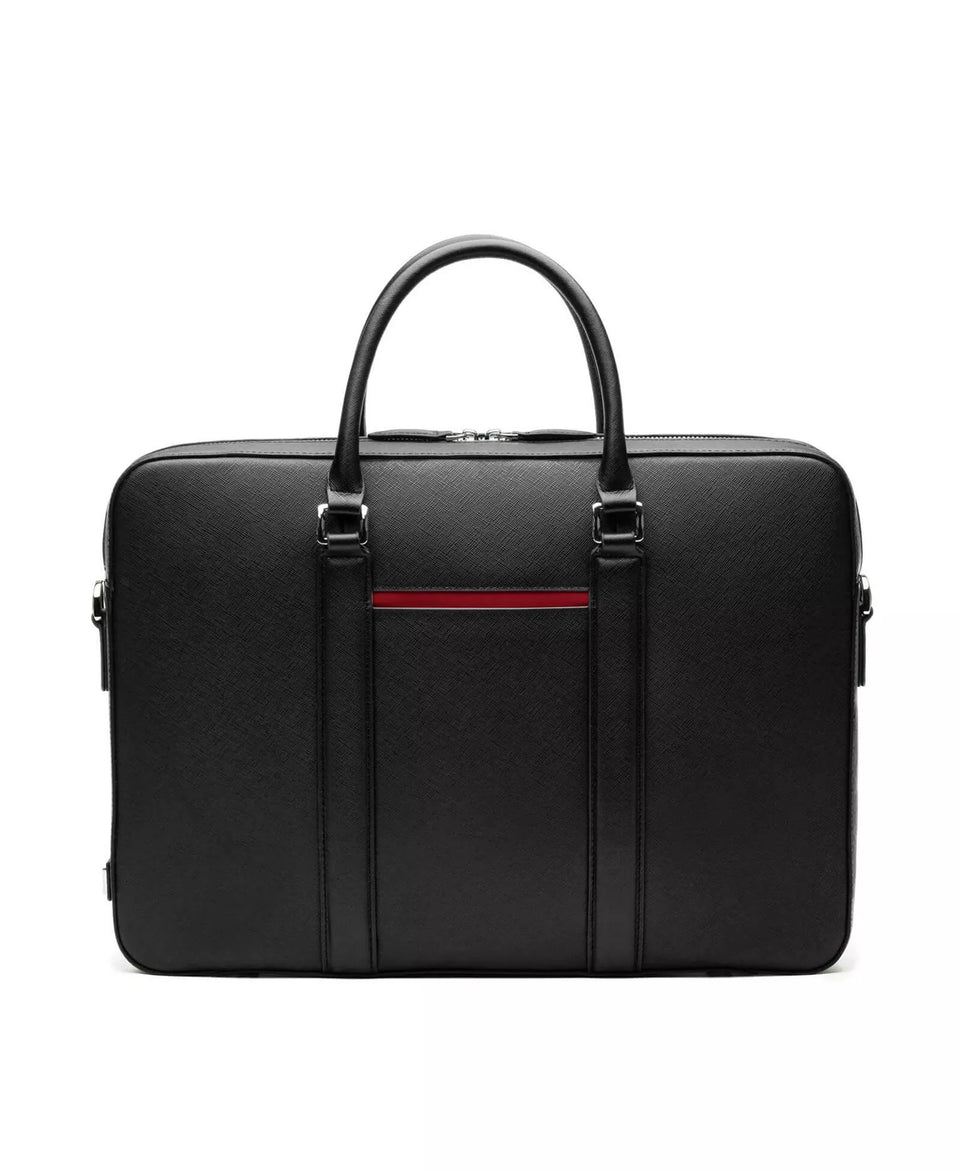 Maverick & Co Men's Black Manhattan Leather Laptop Bag | Maverick & Coin Lebanon