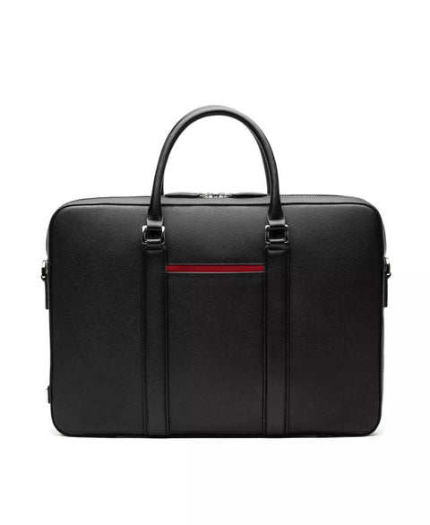 Maverick & Co Men's Black Manhattan Leather Laptop Bag | Maverick & Co  in Lebanon