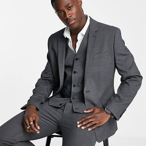 ASOS DESIGN  Men's Dark Gray Blazer AMFJ179
