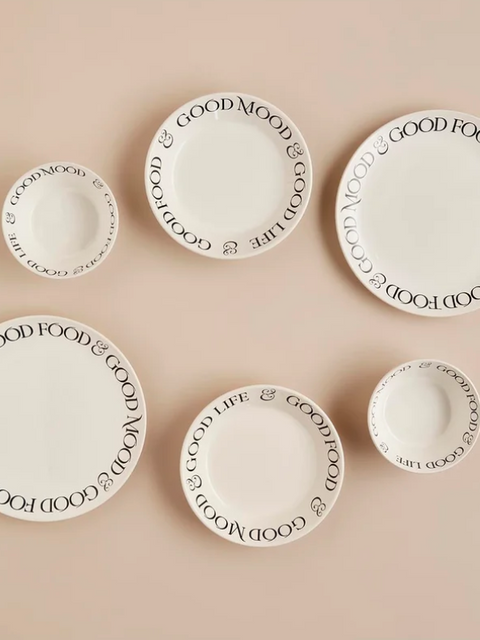 SD Home White Ceramic 6 Pieces Dinner Set for 2 Persons TR68(shr)