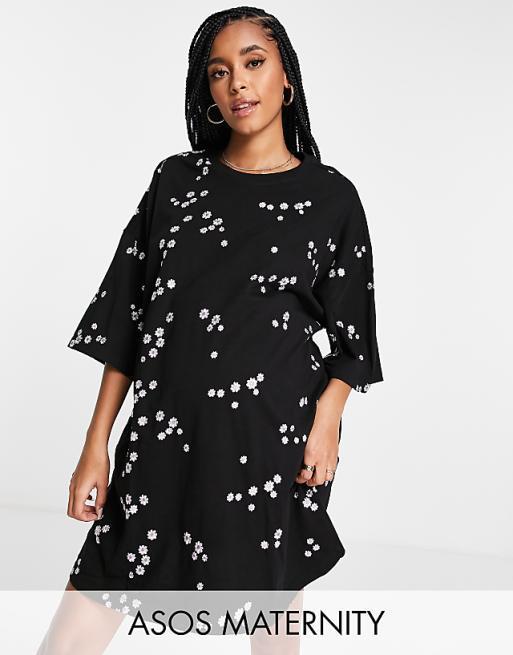 Asos Design Women's Maternity Black Dress ANF2657