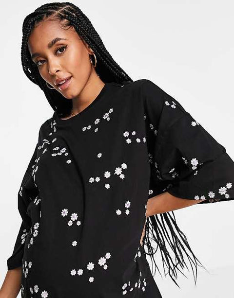 Asos Design Women's Maternity Black Dress ANF2657