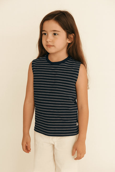 POMPdeLUX Girl's Navy Blue Blouse | POMPdeLUX in Lebanon