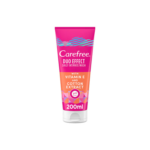 Carefree Duo Effect Daily Intimate Wash With Vitamin E & Cotton Extract 200ml | Carefree  In Lebanon
