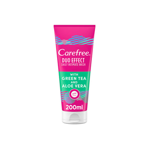 Carefree Duo Effect Daily Intimate Wash With Green Tea & Aloe Vera 200ml