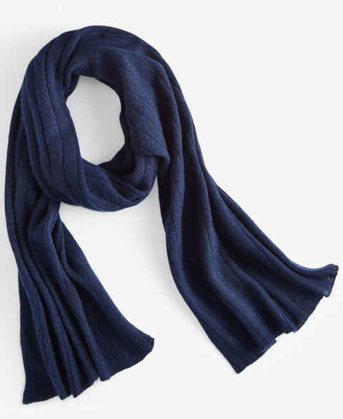 Charter Club Women's Navy Ribbed 100% Cashmere Scarf | Charter Club In Lebanon