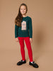 Sinsay Girl's Dark Green Long Sleeve Blouse | Sinsay In Lebanon