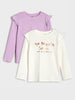 Sinsay Baby Girls Purple & White  Long Sleeve  2-Pack T-shirt | Sinsay in Lebanon
