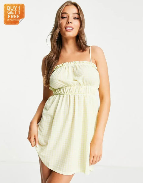 Miss Selfridge Women's Yellow Dress ANF748