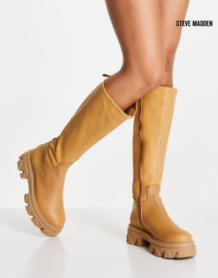 Steve Madden Women's Camel Mana Leather Boots |Steve Madden in Lebanon