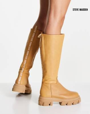 Steve Madden Women's Camel Mana Leather Boots |Steve Madden in Lebanon
