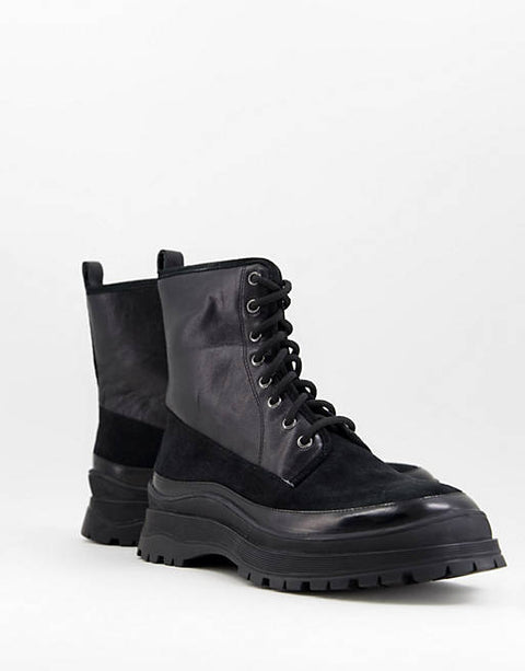 Asra Men's Brice Black Boot  101363745 AMS307 (shoes 58)