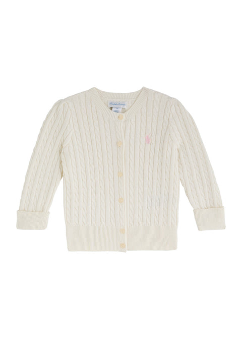 Polo Ralph Lauren Girl's White Cable-Knit Cotton Cardigan | Polo Ralph Lauren In Lebanon