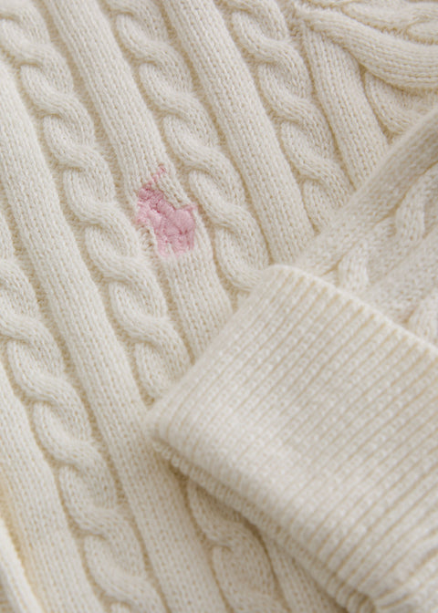 Polo Ralph Lauren Girl's White Cable-Knit Cotton Cardigan | Polo Ralph Lauren In Lebanon