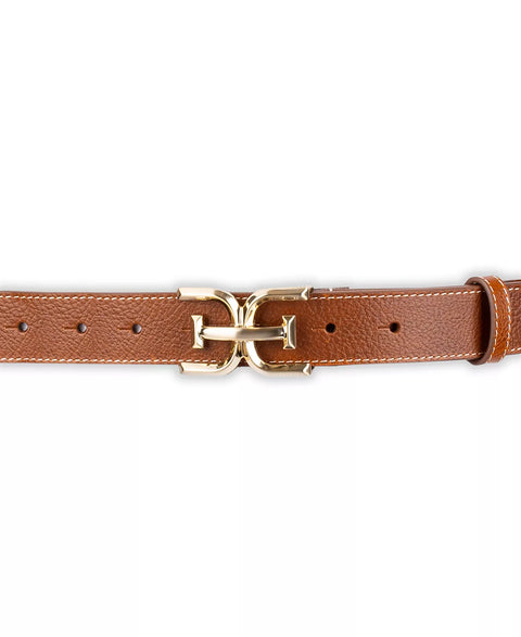 Sam Edelman Women's Brown Slim Double-E Plaque Buckle Belt | Sam Edelman In Lebanon